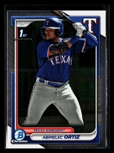Abimelec Ortiz 2024 Bowman Chrome Prospect 1st #BCP-16 Texas Rangers Rookie *026 - Picture 1 of 2