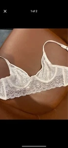 White Lace Corset Bra - Picture 1 of 2