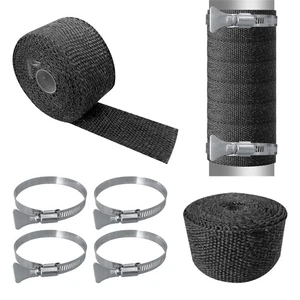 2 Pack Fireproof Pipe Wrap Insulation 2" X 16' Basalt Fiberglass Heat FREESHIP - Picture 1 of 1