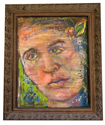 I'm Happy, Oil Painting, Framed, Van Ness - Image 1 of 4