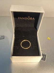 Genuine Pandora 14k Gold Ring 150178CZ Sparkling Band Ring With Cubic Zirconia - Picture 1 of 5