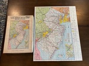 Vintage Gameophiles New Jersey State Road Map Puzzle of NJ 500 Pieces 16x20 - Picture 1 of 8