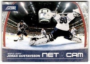 2010-11 Score Net Cam Jonas Gustavsson #6 Toronto Maple Leafs