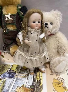 5,5" Heinrich Handwrack deutsche Ganzbiskus Kinderpuppe - Bild 1 von 12