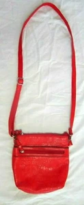 Gal Red Leather Cross Body Purse Super Long Adjustable Strap - Picture 1 of 11