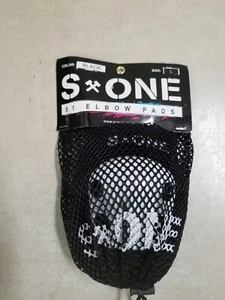 S1 Pro Elbow Pads Black / White - Large - Picture 1 of 4