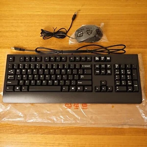 Lenovo KBBH21 Traditional USB Keyboard + new HP Mouse - Picture 1 of 4