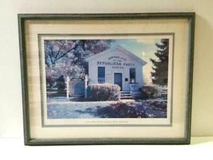 Republican Party Birth Place Framed Photo,1968 Press Photo School House - Large! - Picture 1 of 9