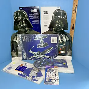 Vintage 1997 Star Wars Birthday Party Supplies Decorations Table Cover Etc. NIP - Picture 1 of 6
