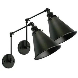Industrial Black Wall Sconceangle Adjustable Decorative Modern Farmhouse Wall Mo - Picture 1 of 9
