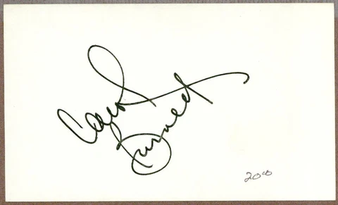 Carol Burnett, Comedienne, TV Personality, In Person Autograph, 1962, COA Cover