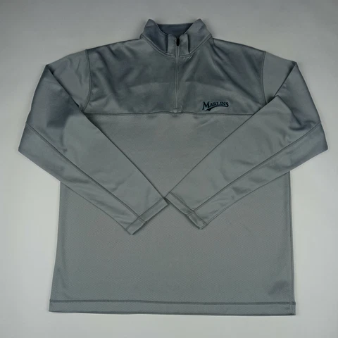ANTIGUA Florida Marlins 1/4 Zip Pullover Sweatshirt MLB Baseball Men's Medium Cover