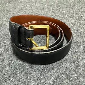 COACH mens black full grain leather belt size 42 made in USA - Picture 1 of 13