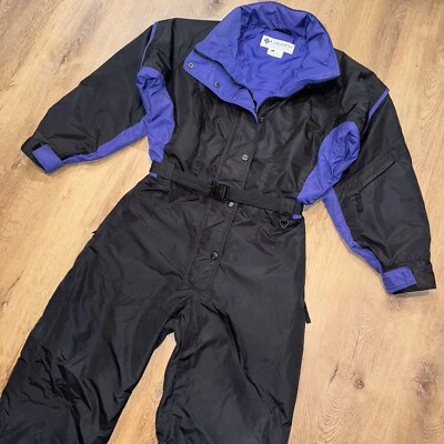 Womens Columbia Ski Suit Snowsuit One Piece Snow Bib Retro Jumpsuit Vtg Large - Image 1 of 4