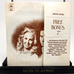 RARE Tammy Wynette & George Jones Exclusive Interview 7" PROMO Vinyl 1973 EX - Picture 1 of 4