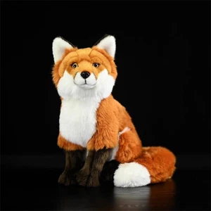 Simulation Fox Red Fox Cross Fox 27cm Plush Toy Stuffed Soft Animal Xmas Doll - Picture 1 of 7