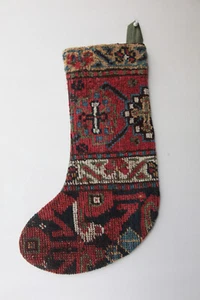 6X18 stocking, Handmade deorative Stocking,Made of antique rug stocking - Picture 1 of 5