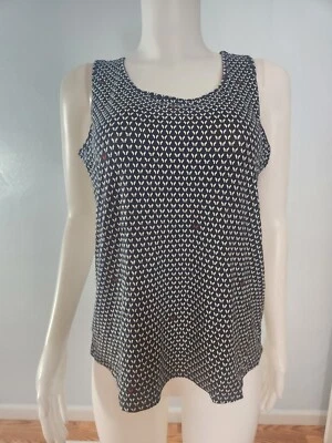 Camiseta sin mangas Jill para mujer talla mediana elástica estampado geométrico  Foto 1 de 4