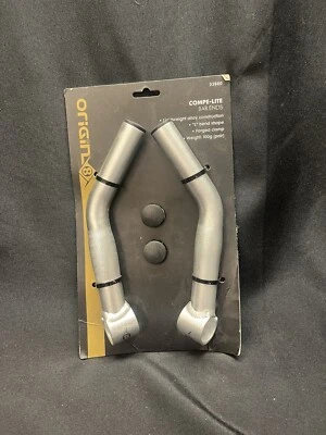 ORIGIN 8 Comp Lite Bar end-Long "L" Bend -Silver 33880 Bike Biclyce Alloy Foto 1 de 4
