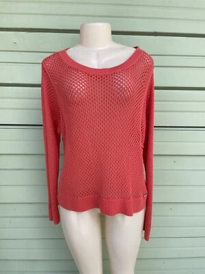 Michael Kors 红色粉色针织套衫毛衣长袖 XL O779 码 — 第 1/4 张图片