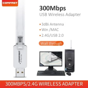 NewFast N300 Wi-Fi USB Adapter/Dongle+Hotspot with External Adjustable Antenna - Picture 1 of 19