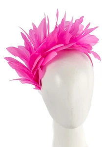 Hot Pink feather spring racing fascinator Max Alexander 100% Australian Seller - Picture 1 of 5