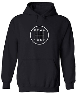 Manual Transmission Gears 7 Speed Stick Shift Pattern Hoodie Sweater Pullover