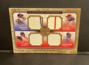 Upper Deck A Piece of History Sabathia 2008/99 Hamels Santana Liriano juego usado - Imagen 1 de 2