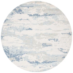 SAFAVIEH Abstract ABT465A Handmade Ivory / Blue Rug - Picture 1 of 35