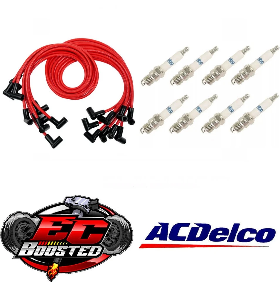 Electronic Ignition HEI Spark Plug Wire & Plug set For Chevy SBC BBC 454 383 350 - Image 1 of 1