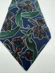 CRAVATTA SETA PAOLO DA PONTE blu verde rosso floreale MADE IN ITALY SPEDIZIONE GRATUITA - Foto 1 di 4