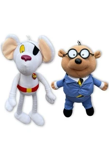 Vintage 2001 Danger Mouse & Penfold Konvolut weiche Plüschtiere Cosgrove Hall Ltd - Bild 1 von 10