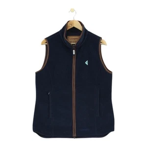 Schoffel Lyndon Gilet Fleece Womens Size 16 Blue Full Zip Outdoor Country - Picture 1 of 15