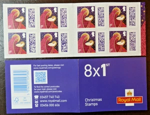 GB 2025 LX72 CHRISTMAS BOOKLET OF 8 X 1ST CLASS STAMPS - PB-sL WITH CYL. NUMBERS - Picture 1 of 1
