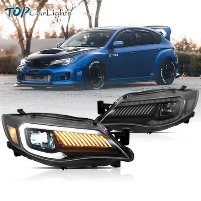 Full LED Headlights For 2008-2014 Subaru Impreza 2008-2014 Subaru WRX Front Lamp - image 1 of 4