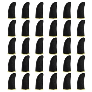 Ptwola 30 Pcs Carbon Gamer Finger Thumb Sleeves Mobile Gaming Smooth Operatio... - Picture 1 of 7