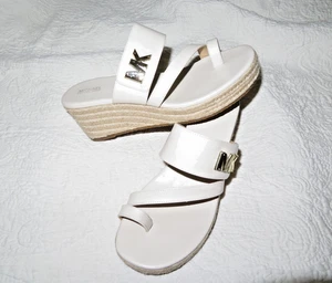 Sandalias de cuña Michael Kors Sidney alpargata de cuero crema talla EE. UU. 8 M USADAS EN EXCELENTE ESTADO - Imagen 1 de 12