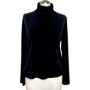 Vintage Sno Skins Chic Velvet 90's Grunge Gothic Minimalist Turtle Neck  - Picture 1 of 16