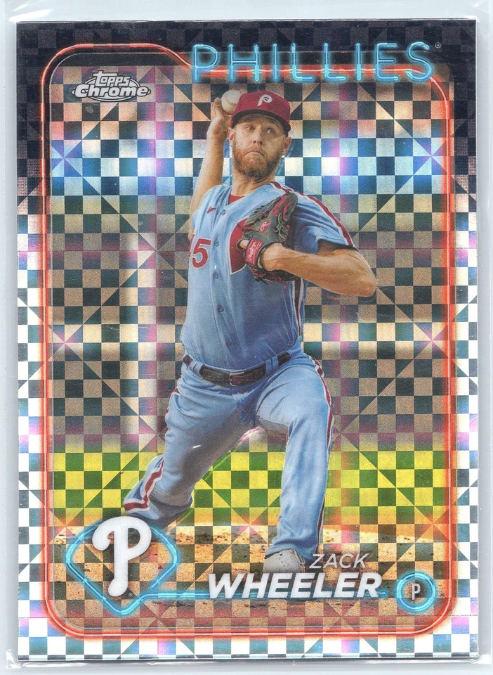 2024 Topps Chrome X-Fractors Zack Wheeler Philadelphia Phillies #25 - Image 1 of 2