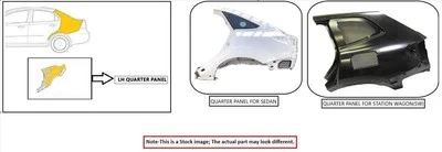 Left QUARTER PANEL ASSY For 2017-2019 AUDI A4 AUDI - Image 1 of 4