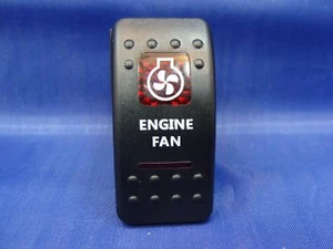 ROCKER SWITCHES DAYSTAR, CARLING, ARB STYLE ENGINE FAN EMBLEM LIGHT 12 VOLT RED  - Picture 1 of 3