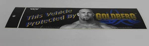 GOLDBERG "THIS VEHICLE PROTECTED BY GOLDBERG" BUMPER STICKER 1998 WCW CA51 - Picture 1 of 2
