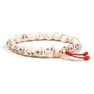 Armband Mala mit Totenköpfen - Perlenarmband Muscheln Esoterik Tibetisch - Bild 1 von 1