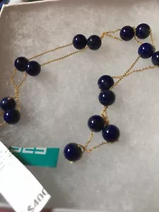 NEW EFFY LAPIS LAZULI AND 14K GOLD NECKLACE /MSRP $425/ A Great Gift! - Picture 1 of 5