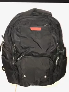 Wenger Black Red logo Padded Back Laptop Backpack NEW - Picture 1 of 6