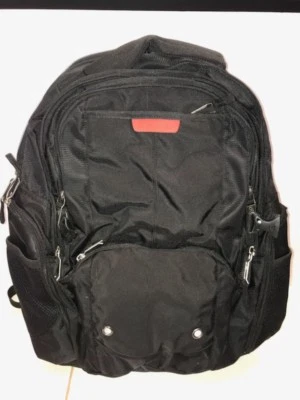 Mochila para portátil Wenger negra roja con logotipo acolchada trasera NUEVA Foto 1 de 4