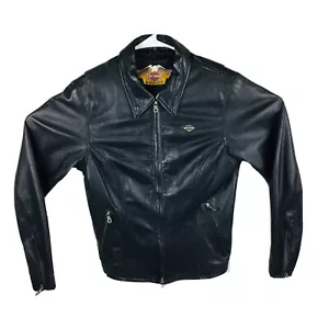 Womens Size Medium Harley Davidson Leather Jacket Zipper Pockets Full Zip - Picture 1 of 10