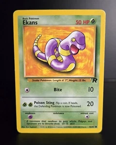 Pokémon TCG - EKANS - 56/82 - Unlimited - WOTC - Team Rocket (2000) - LP - Picture 1 of 1