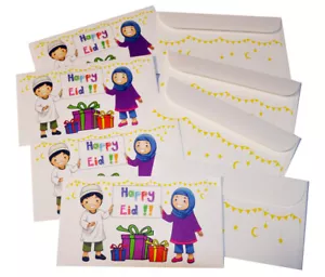 Eid Holiday Gift Money Envelopes Children Celebrate Design (8 pack) - Picture 1 of 3