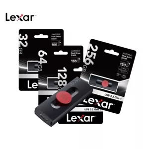 Lexar JumpDrive Dual Drive D300 32GB 64GB 128GB 256GB USB 3.2 Type-C Flash Drive - Picture 1 of 7